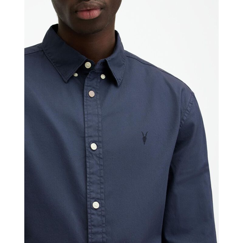 AllSaints Hawthorne Ramskull Stretch Fit Shirt image number 2